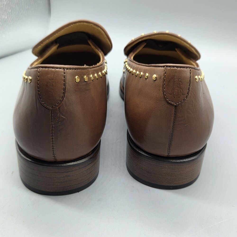 The Office Of Angela Scott Miss Cecilia Stud Loafer cognac sz EUR 42/ US 12 - Picture 8 of 15